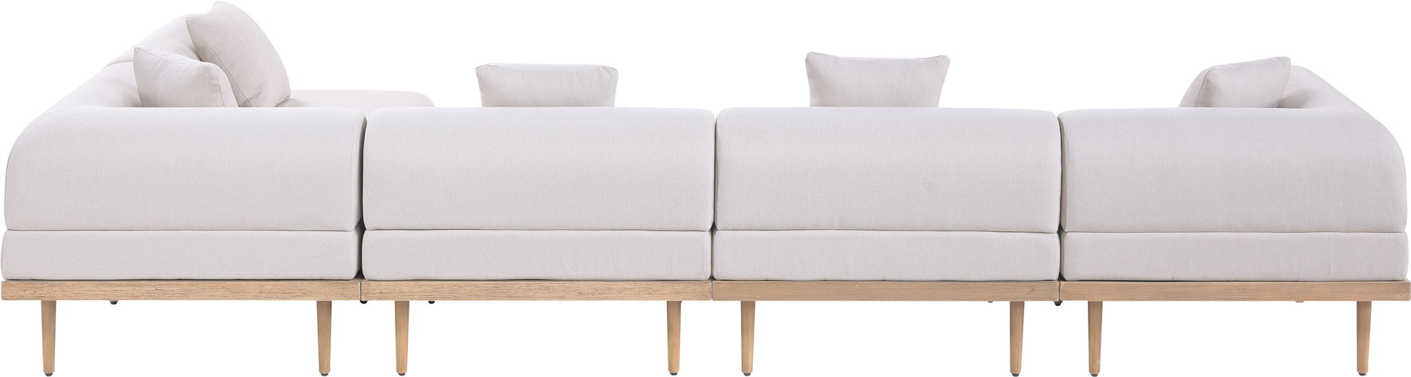 Laguna - 5 Piece 106.5" Upholstered Outdoor Patio Modular Sectional