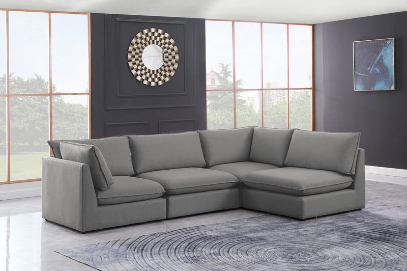 Mackenzie Linen Textured Fabric Upholstered Modular Sectional