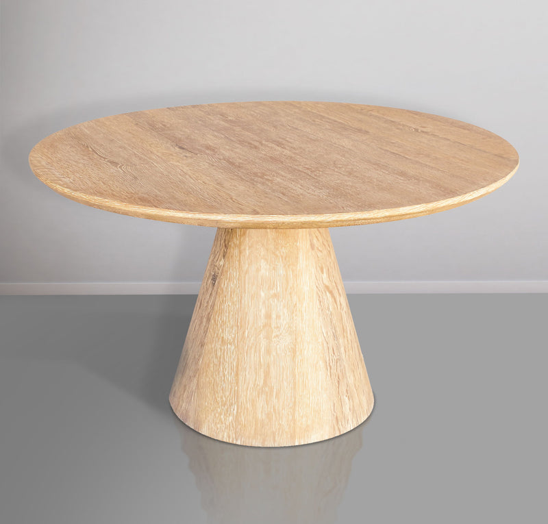Linette 52" White Oak Wood Dining Table