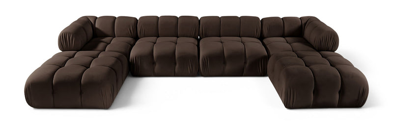Orin - Velvet 6 Piece Modular Double Chaise Sectional