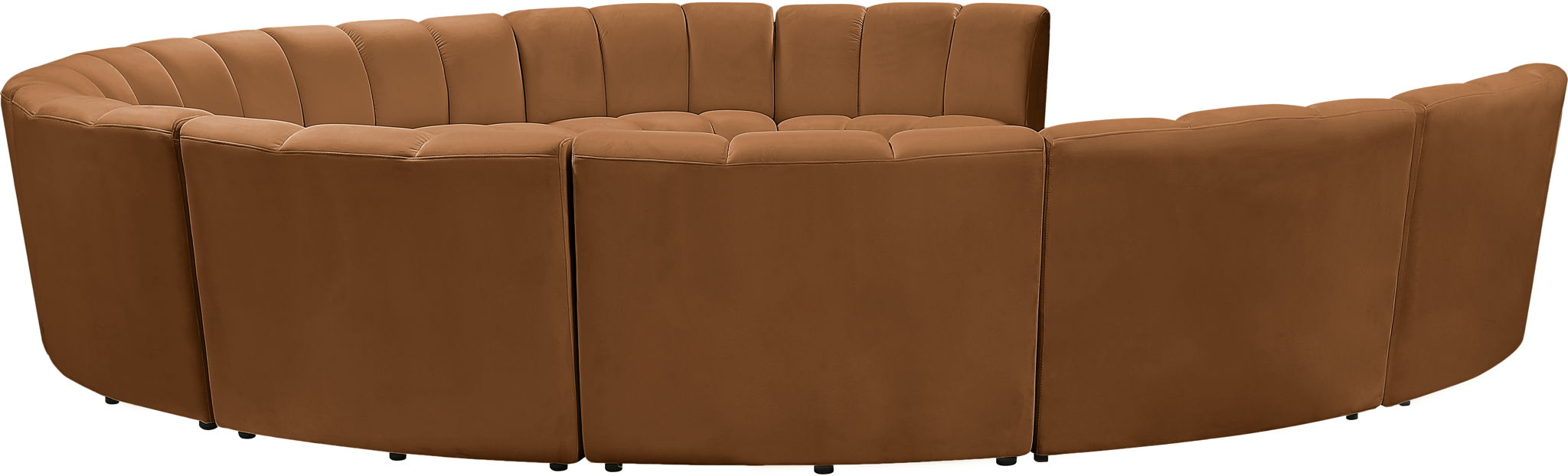 Infinity 183" Saddle Velvet Upholstered 10pc. Modular Sectional