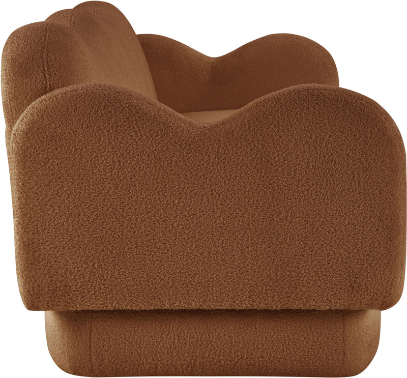 Bloom 82" Saddle Teddy Fabric Upholstered Sofa