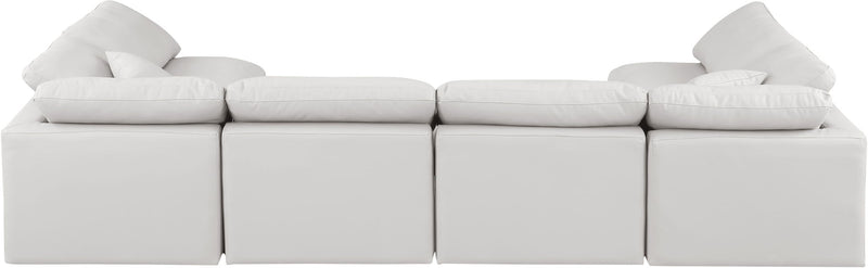 Indulge - Faux Leather 6 Piece Modular U-Shaped Sectional