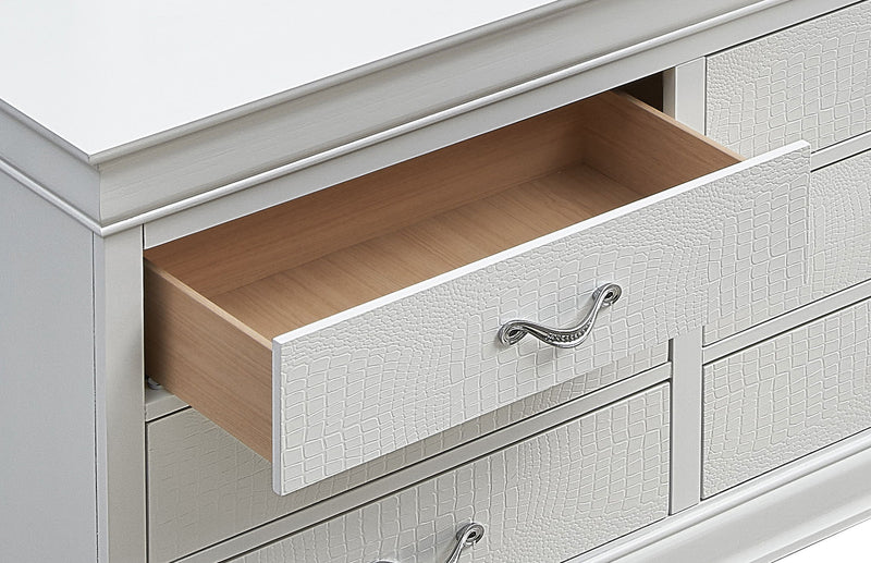 Lorana - 33" Dresser - Silver Champagne