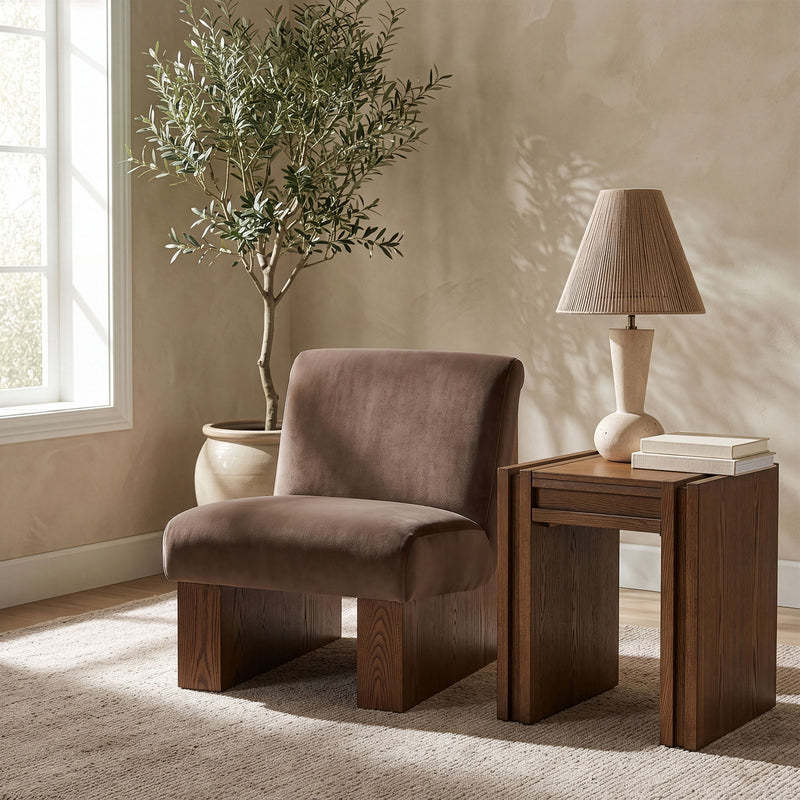 Vantage - Velvet Performance Fabric Upholstered Accent Chair