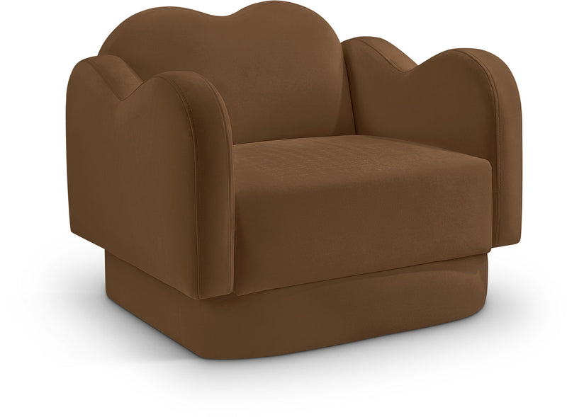 Bloom Saddle Velvet Upholstered Chair