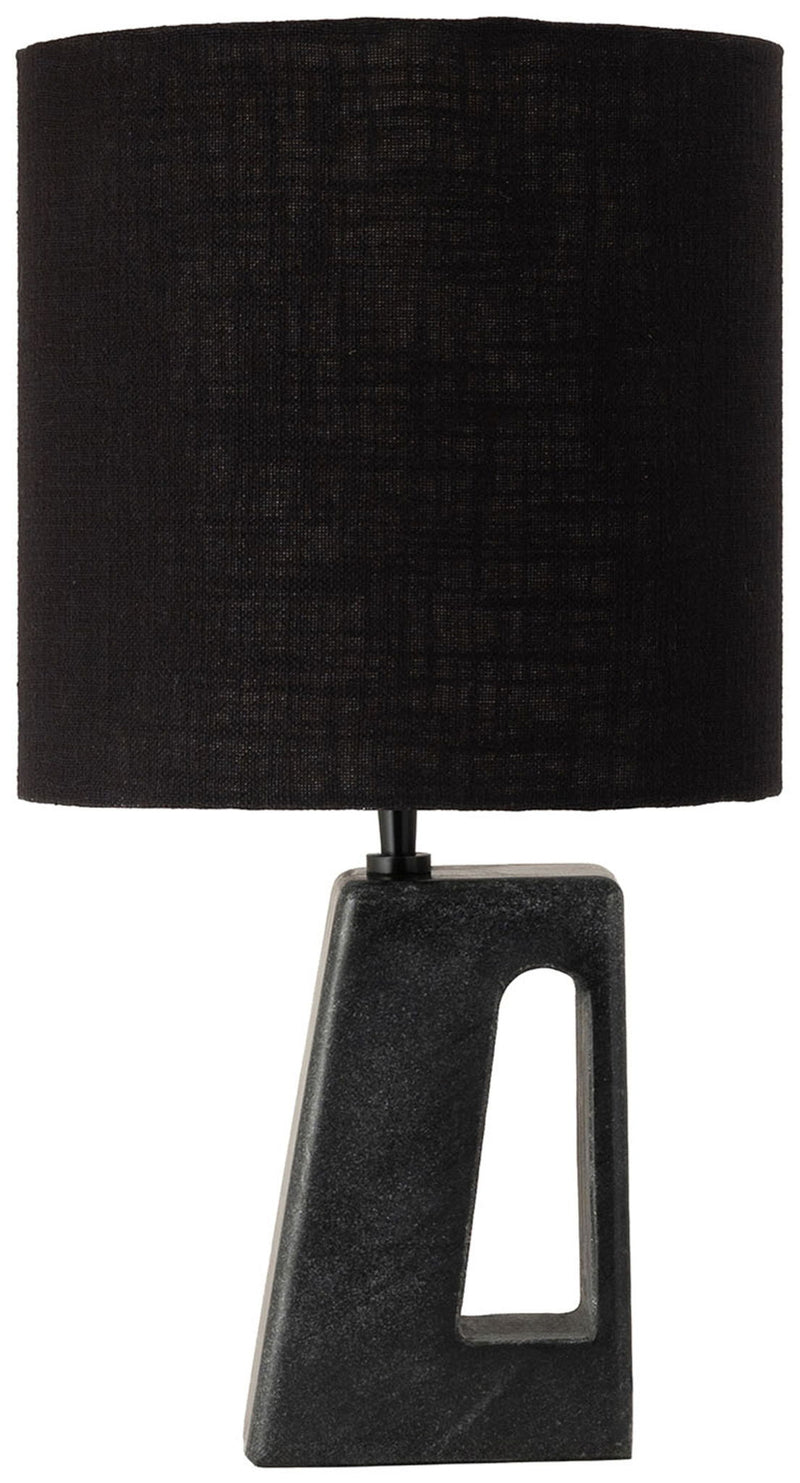 Vellum - Genuine Marble Base And Linen Textured Fabric Shade Table Lamp