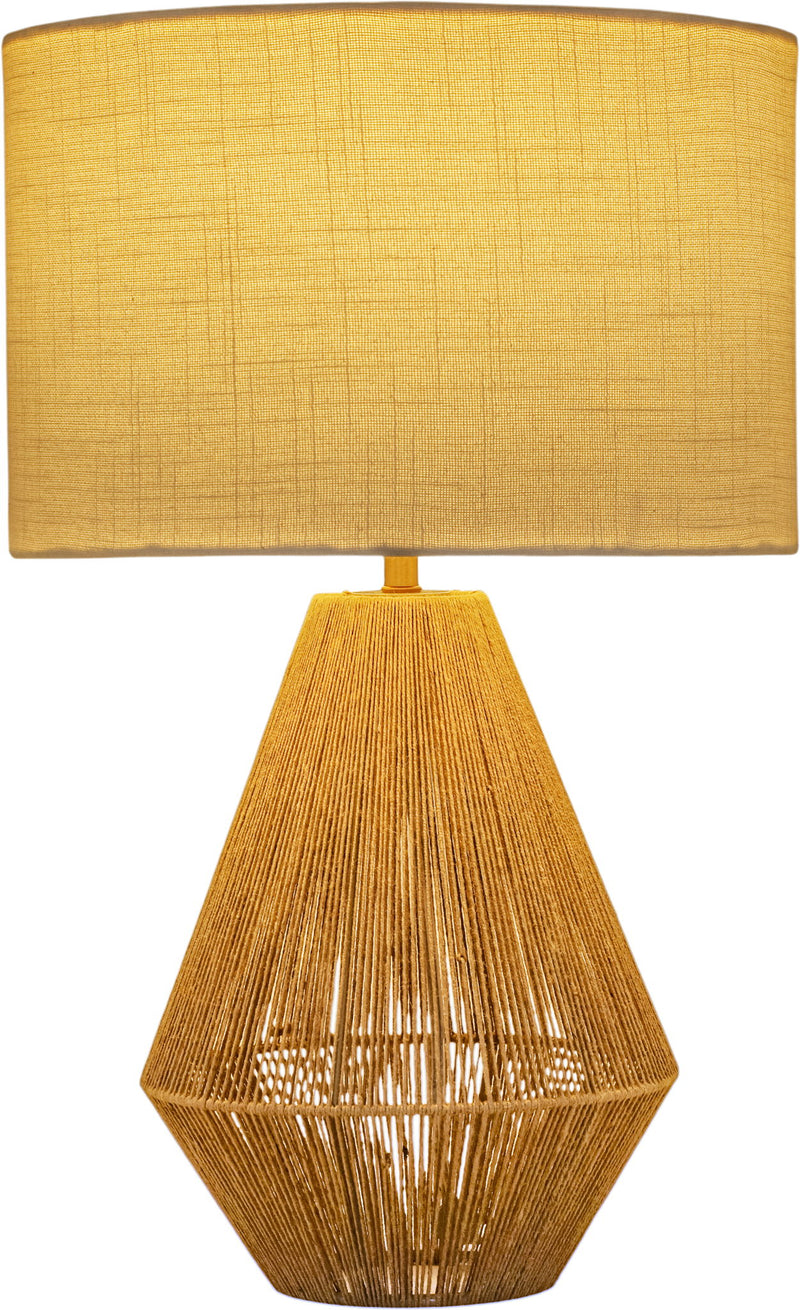 Soraya - Jute And Cotton Table Lamp - Beige