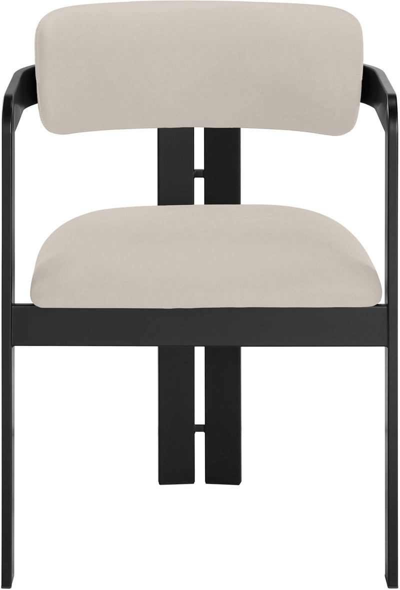 Aurum Taupe Vegan Leather Upholstered Dining Chair