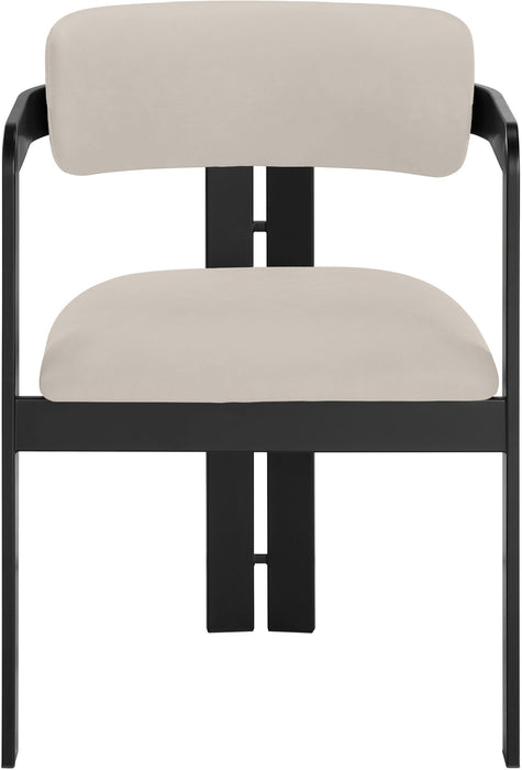 Aurum Taupe Vegan Leather Upholstered Dining Chair