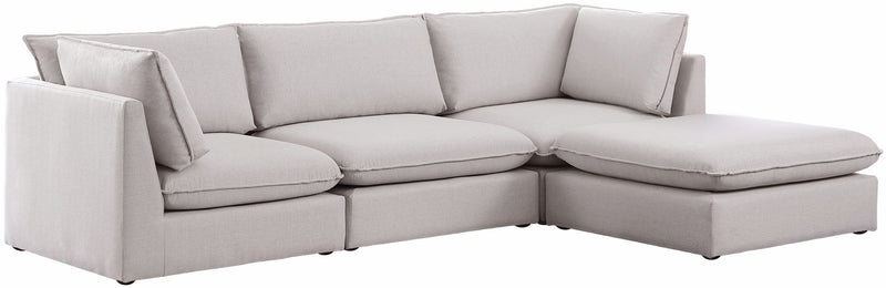 Mackenzie Linen Textured Fabric Upholstered Modular Sectional