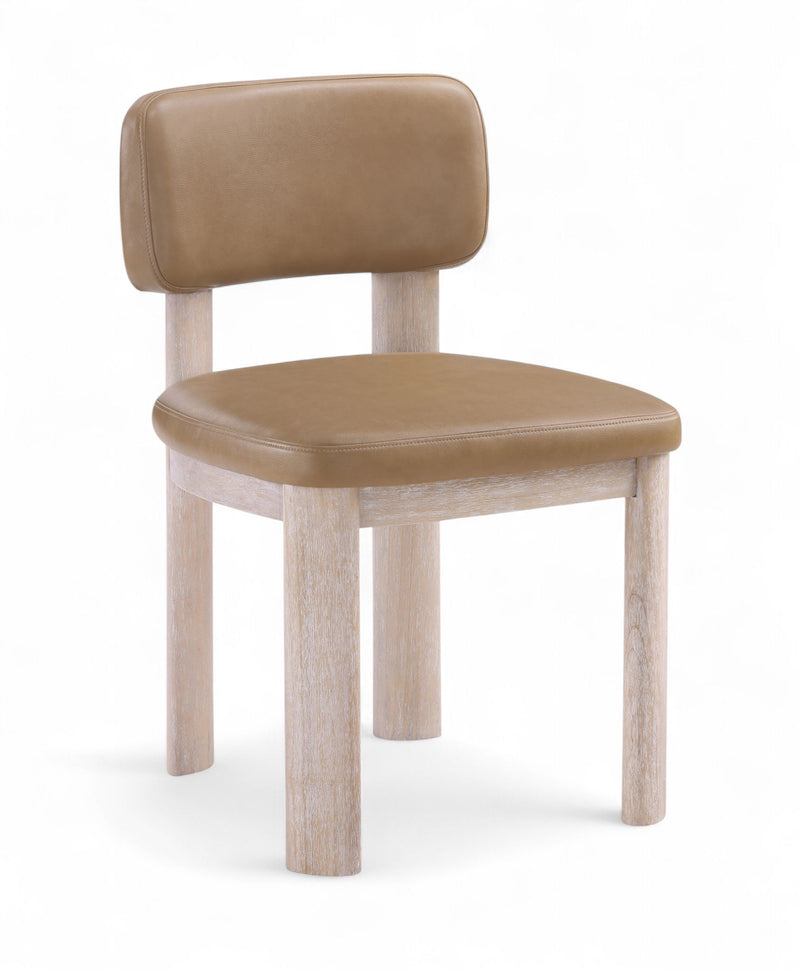 Paloma Tan Vegan Leather Upholstered Dining Chair
