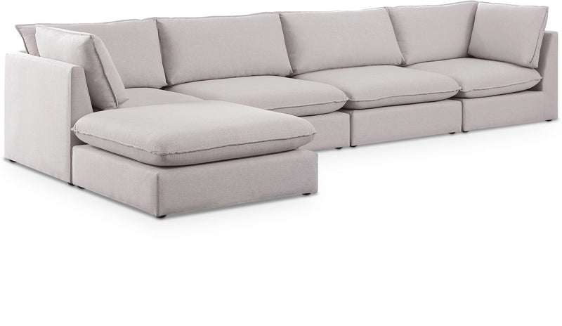 Mackenzie Linen Textured Fabric Upholstered Modular Sectional