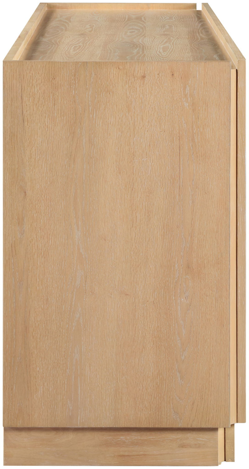 Everson Natural Oak Veneer And Solid Wood Sideboard/Buffet