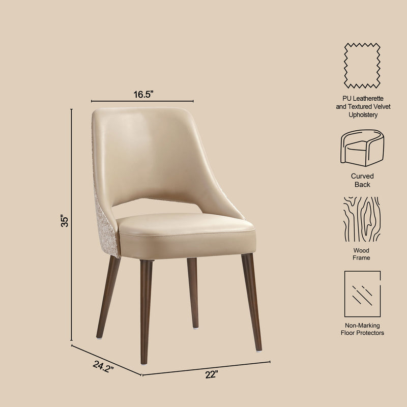 Manhattan Liora - Wood Upholstered Side Chair (Set of 2)