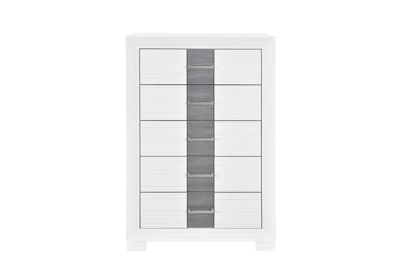 Optimus - 5 Piece Queen Bedroom Set - White