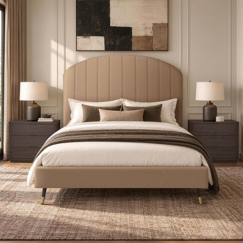 Liraine - Arched Channel Upholstered Bed