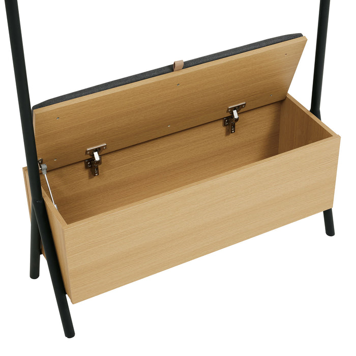 Paloma - Open Hanging Closet - Light Oak