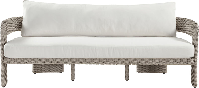 Sandbay - Olefin Water Resistant Fabric And Wicker Outdoor Patio Sofa