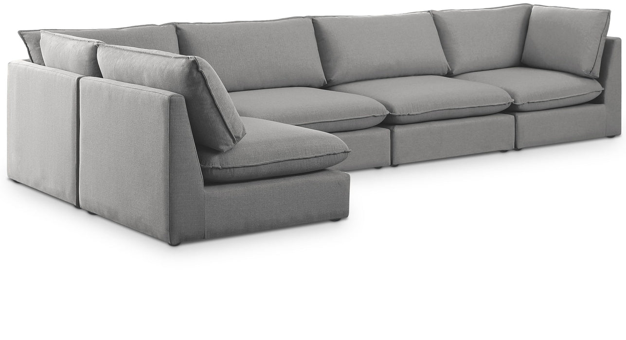 Mackenzie Linen Textured Fabric Upholstered Modular Sectional