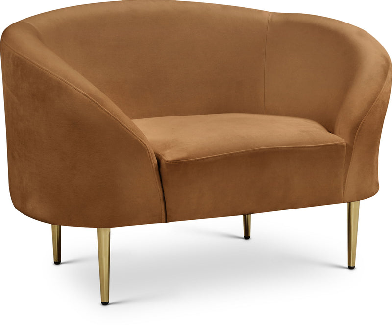 Ritz Saddle Velvet Upholstered Chair