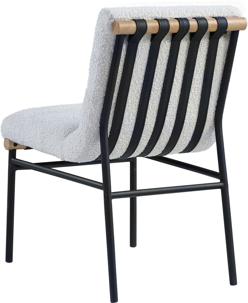 Burke Cream Boucle Fabric Upholstered Dining Chair
