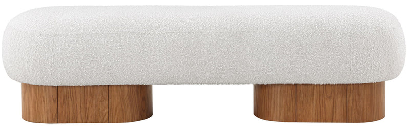 Robertson Cream Boucle Fabric Upholstered Bench