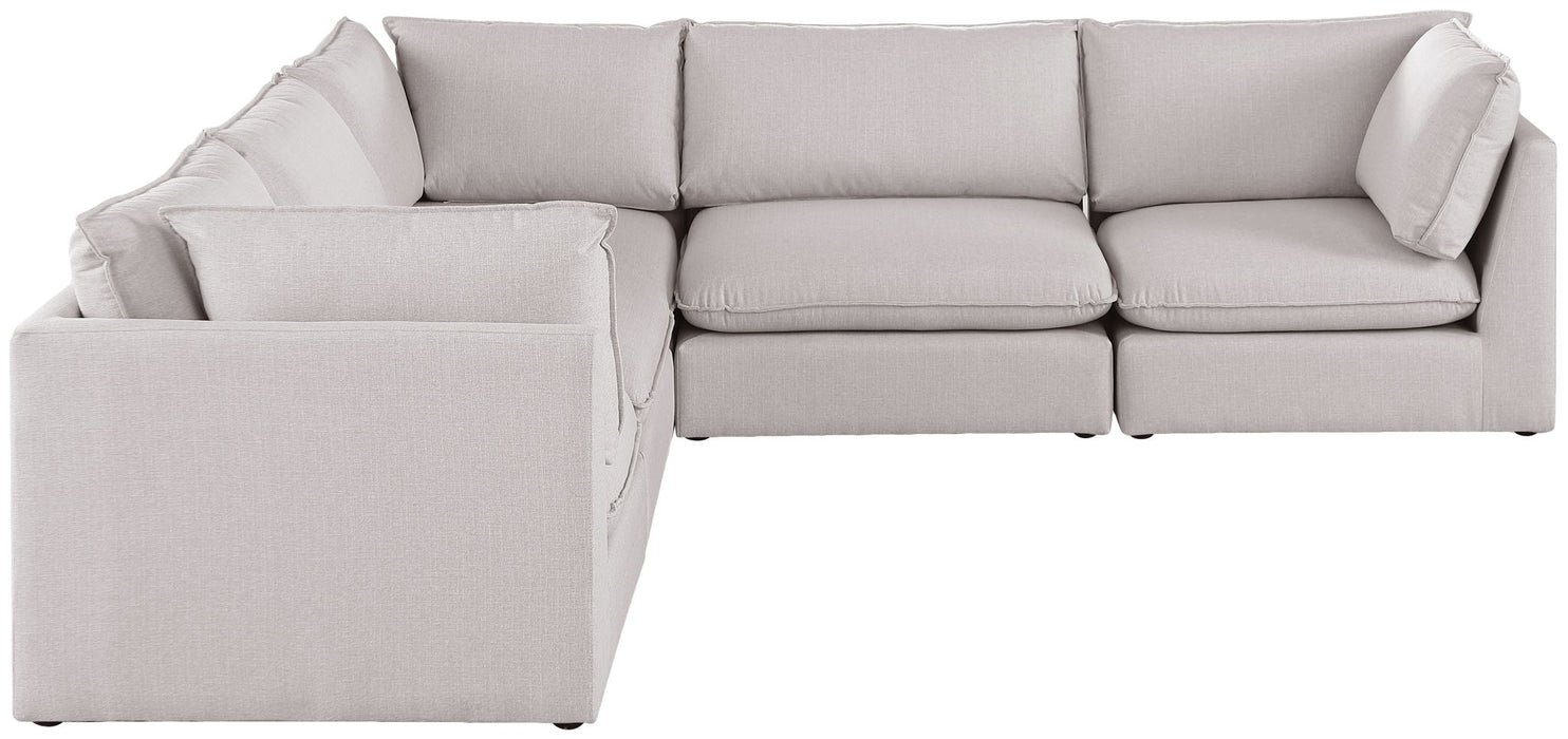 Mackenzie Linen Textured Fabric Upholstered Modular Sectional
