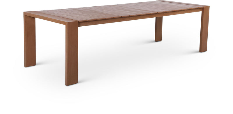 Maui 108" Natural Aluminum Outdoor Patio Dining Table