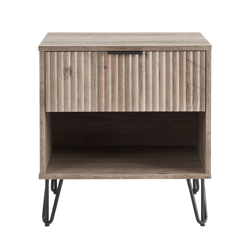Manhattan Dumbo - Nightstand With Rustic Gray Frame
