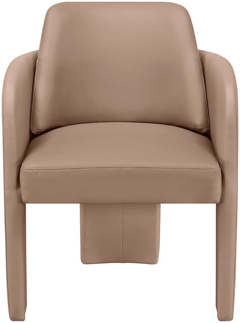 Vanda Tan Vegan Leather Upholstered Dining Chair