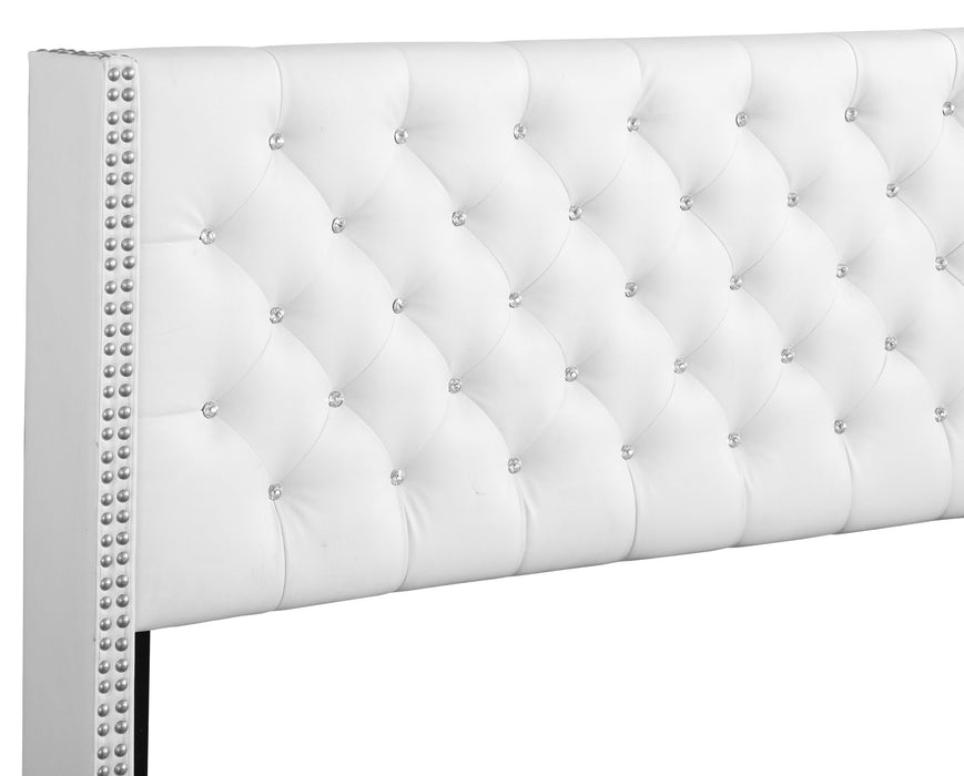 Glory Furniture - Julie - Faux Crystals Tufted Upholstered Bed