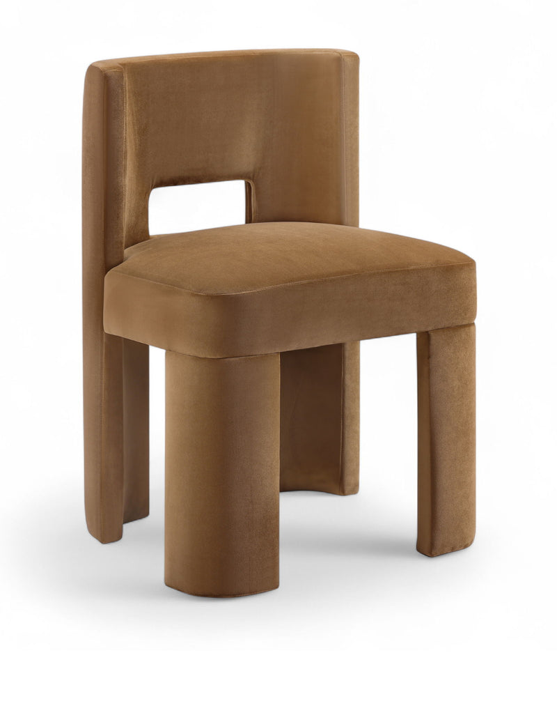 Zuno Saddle Velvet Upholstered Dining Chair