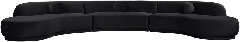 Avra - 177.5" Velvet Performance Fabric Upholstered Sectional