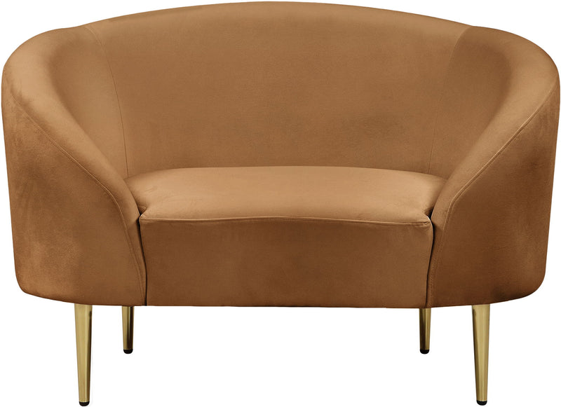 Ritz Saddle Velvet Upholstered Chair
