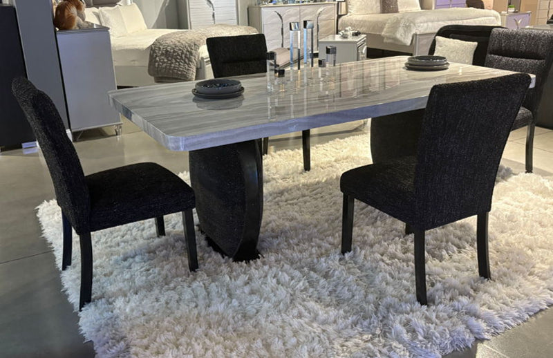 D2502 - 9 Piece Dining Room Set (Table And 8 Chairs) - Black