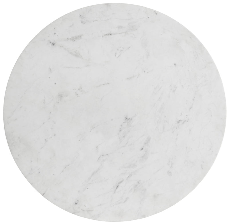 Emery 48" White Marble Top And Steel Base Dining Table
