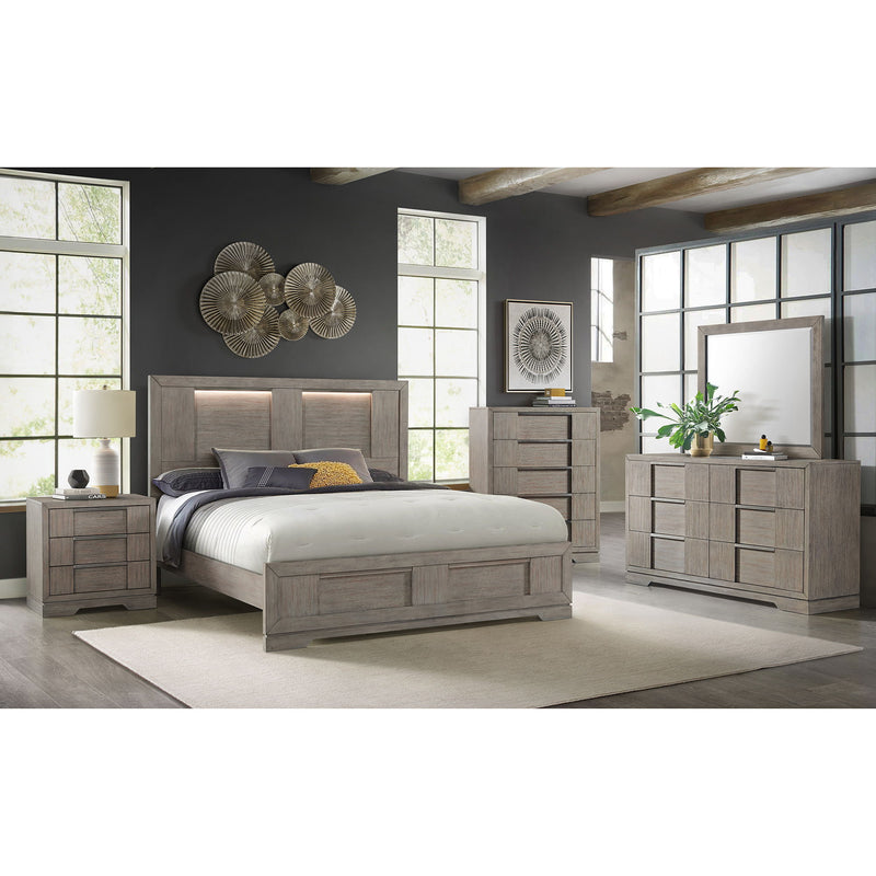 Kelis - 3 Drawer Nightstand With USB - Gray