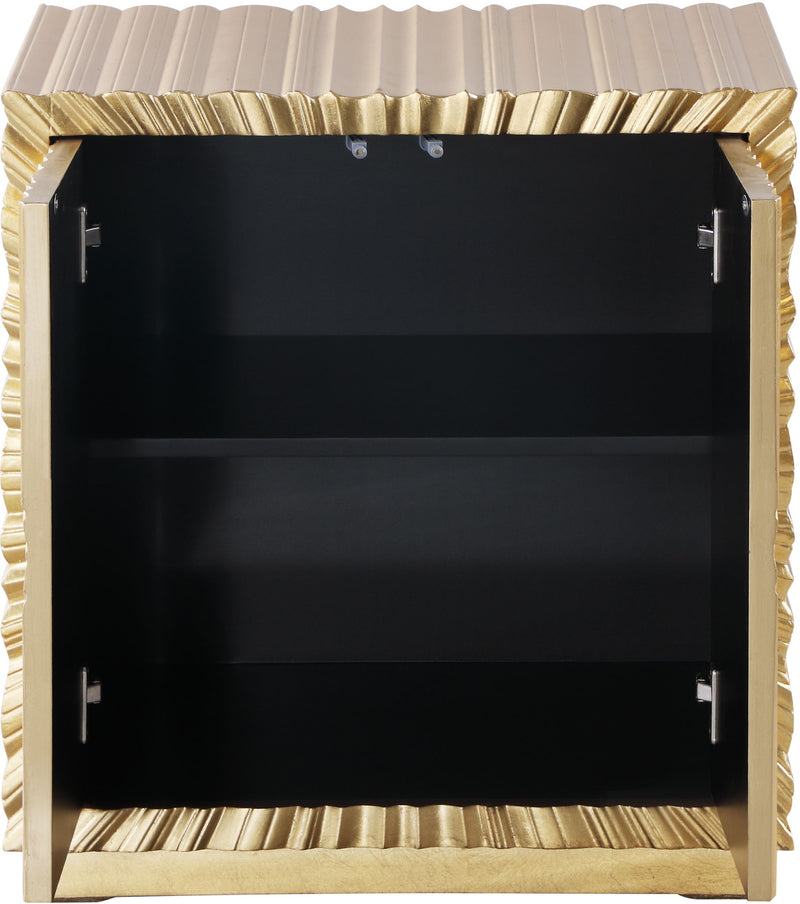 Golda Gold Wood Side Table