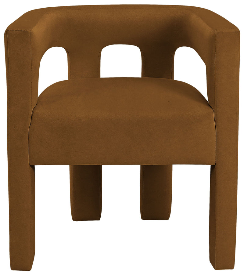 Athena Saddle Velvet Upholstered Dining Chair