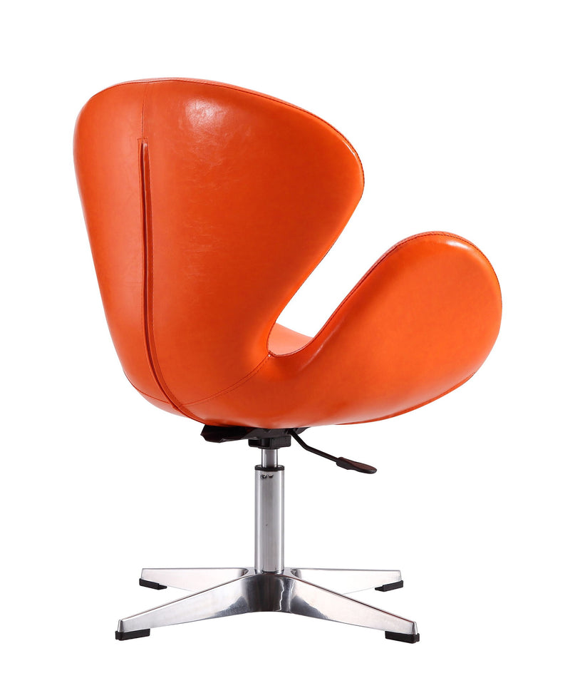 Manhattan Raspberry - Vegan Leather Swivel Lounge Chair