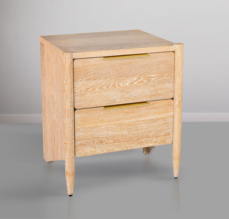 Oakwood White Oak Wood Nightstand