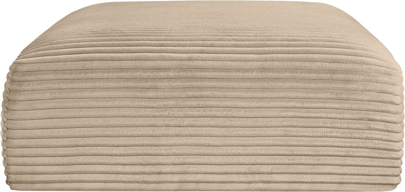 Shaggy Corduroy Performance Fabric Upholstered Ottoman