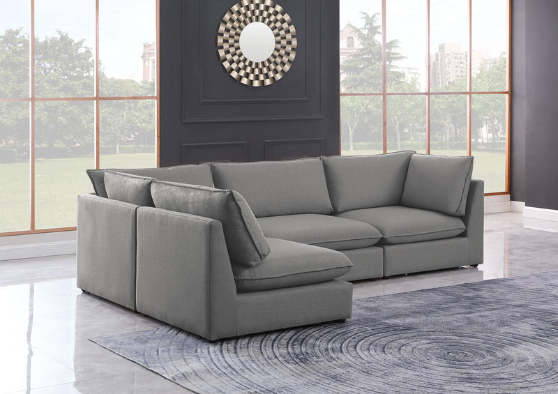 Mackenzie Linen Textured Fabric Upholstered Modular Sectional