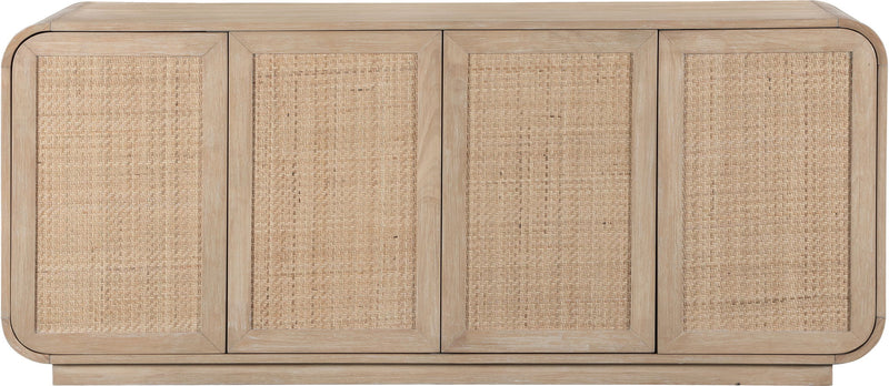 Windsor Natural Solid Wood And Natural Cane Sideboard / Buffet