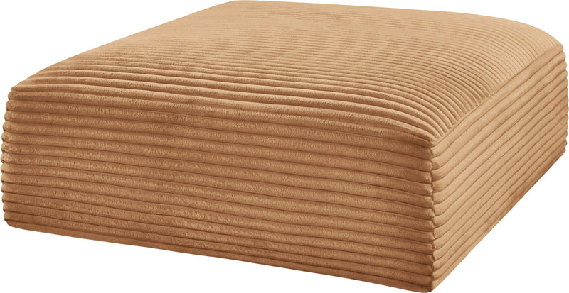 Shaggy Corduroy Performance Fabric Upholstered Ottoman