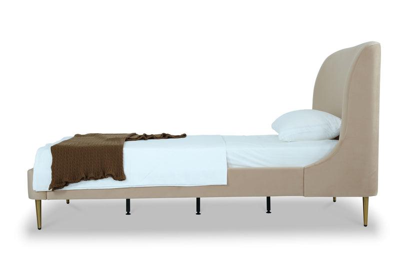 Heather - Twin Bed - Gold And Tan