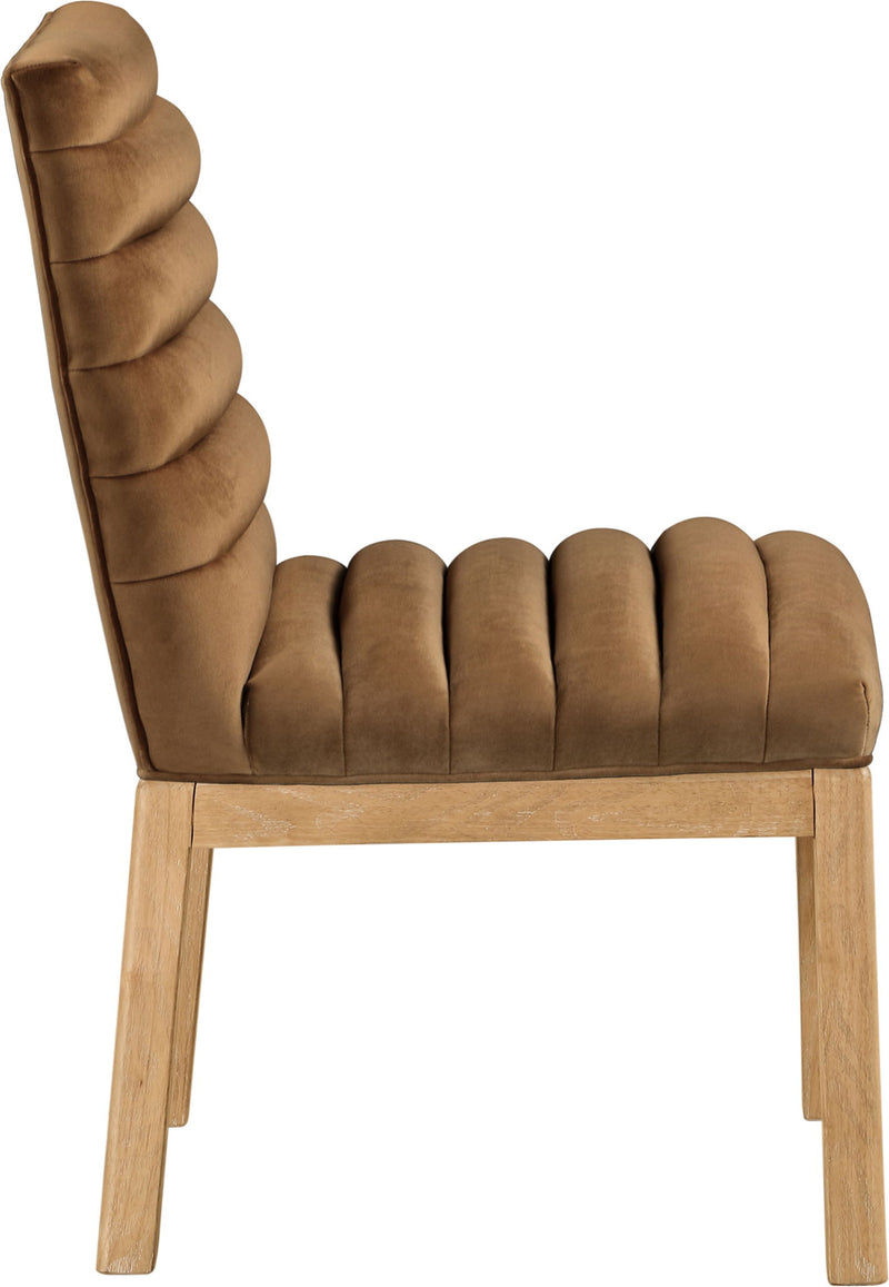 Evelyn Saddle Velvet Upholstered Dining Chair