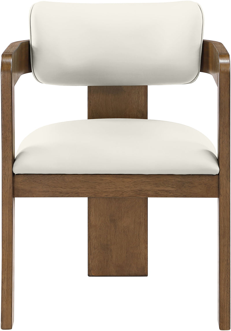 Sacha - Vegan Leather Upholstered Dining Chair With Brown Base (Set of 2)