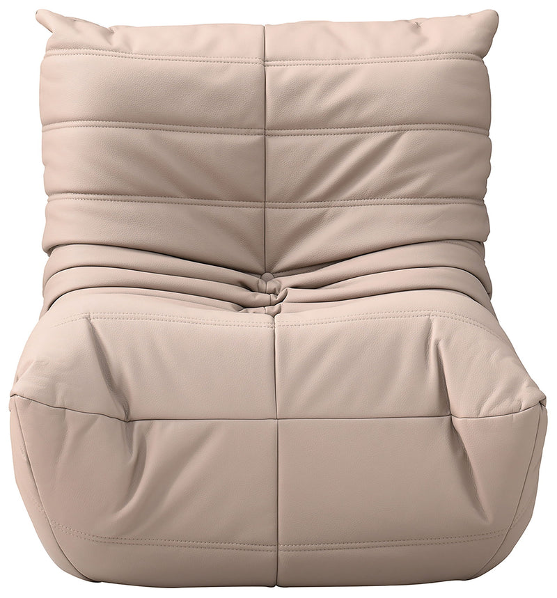 Relax Tan Vegan Leather Upholstered Chair